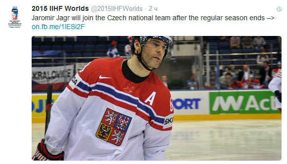 Чешских хоккеист «Флориды» Ягр заявил, что пока не принял решение об участии в ЧМ