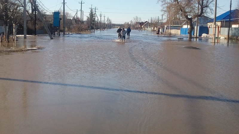 Затоплен райцентр Адамовка — Паводок в Оренбуржье