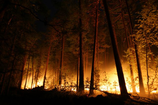 Поселок Палана на Камчатке окружен лесными пожарами