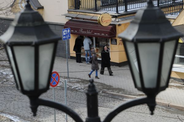 Вид с Бастионной горки на улицу Торня в Риге