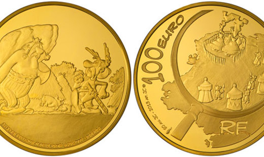 Астерикс и Обеликс увековечены банком Франции на монетах