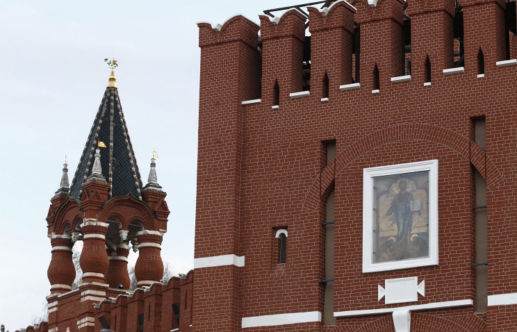 Надвратная Икона Спасителя на Спасской башне Московского Кремля