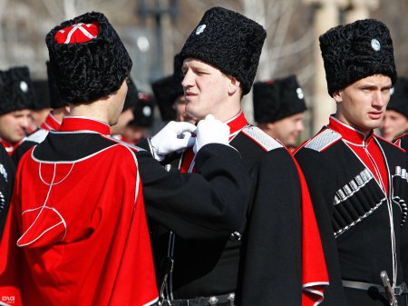 Кубанские казаки готовятся к параду Победы в Москве